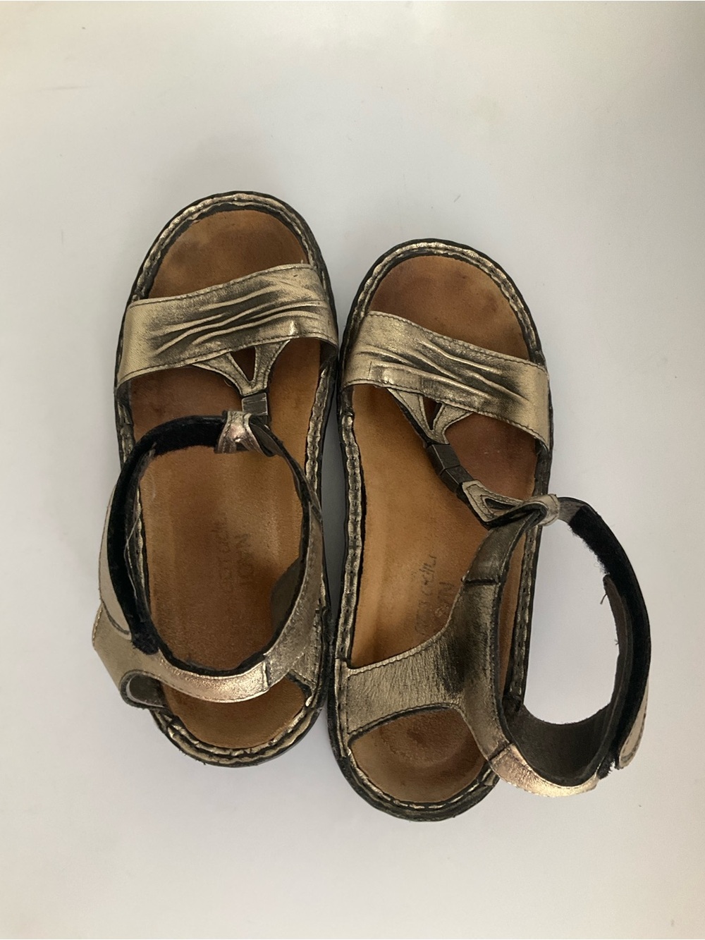 Naot Cymbal Metallic Bronze Leather Gladiator Comfort Sandals 37 - Picture 10 of 12